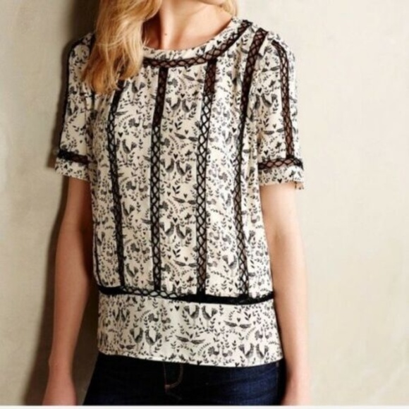 Anthropologie Tops - NEW Anthropologie Meadow Rue Lovebirds Blouse L